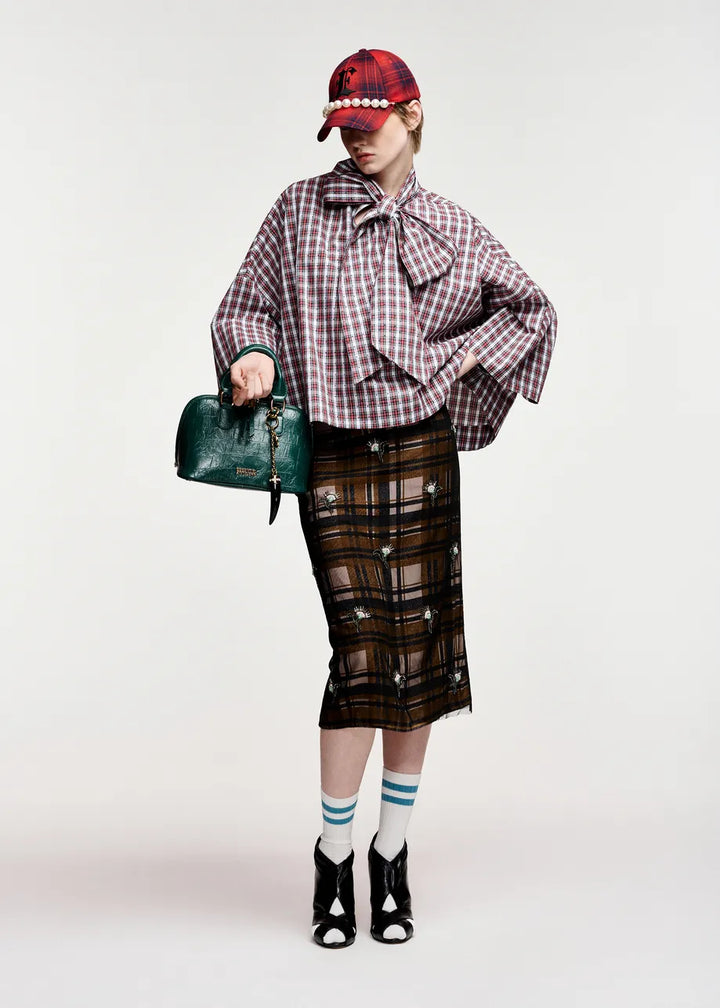 Essentiel Antwerp - Komposed Asymetrical Skirt - K1km Combo1 Khaki Mission