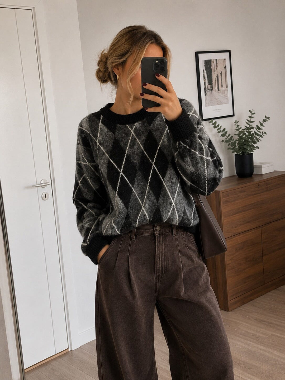 A-Bee - Amara Knit - Black Strikbluser 