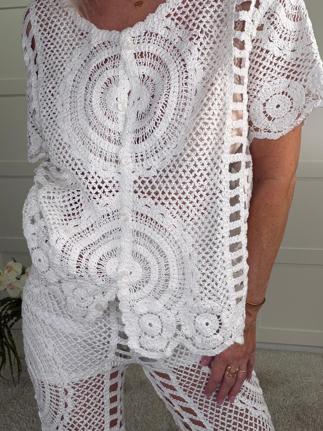 A-bee - Ayleen Blouse - White Bluser 