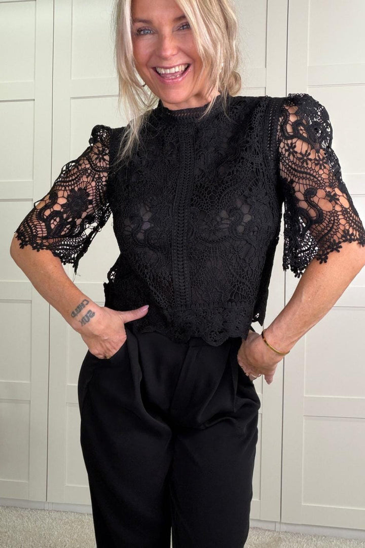 A-bee - Brielle Blouse - Black Bluser 