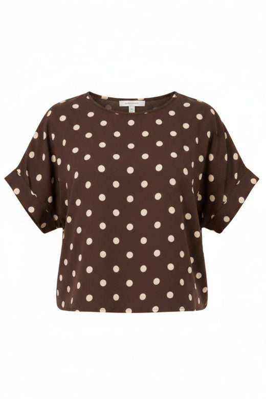 A-Bee - Delara Blouse - Dark Brown Bluser 
