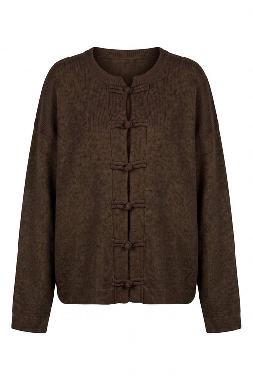 A-Bee - Elsie 3132 - Dark Brown Melange (9510) Cardigans 