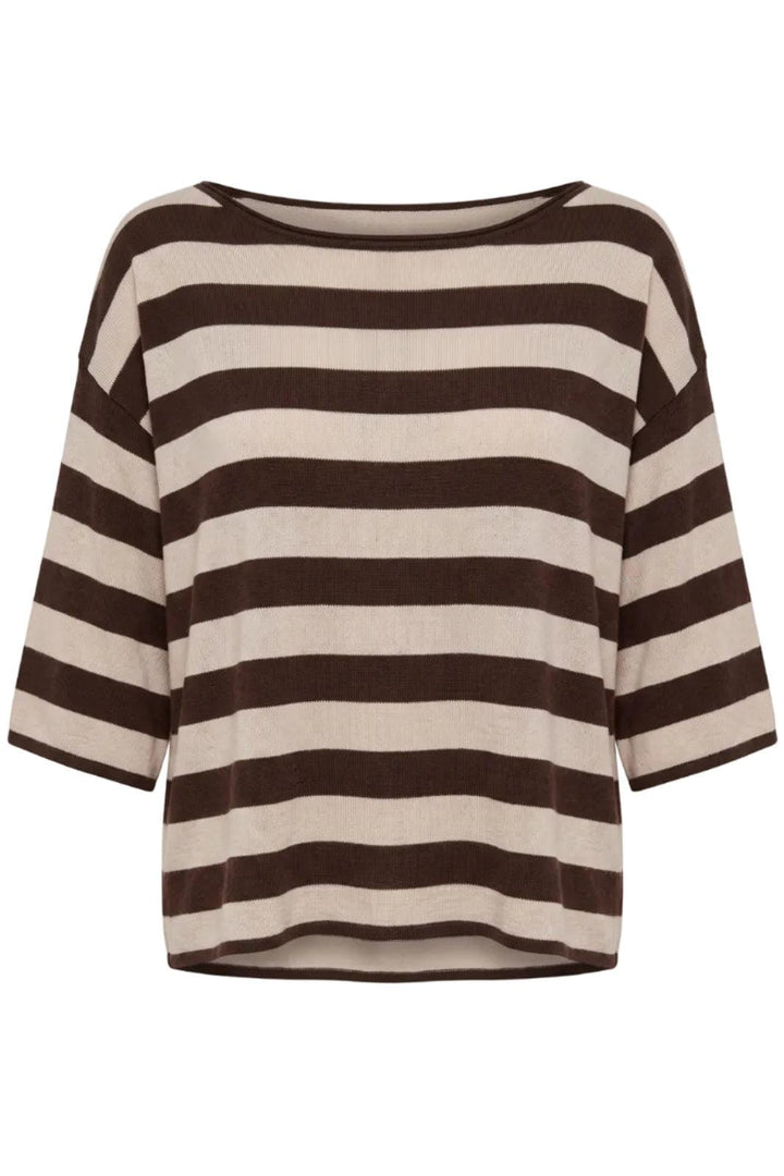 A-Bee - Ivy 70125 - Beige / Brown Stripe T-shirts 