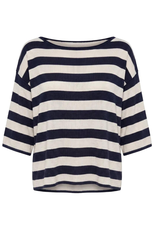 A-Bee - Ivy 70125 - Navy / Off-White Stripe T-shirts 