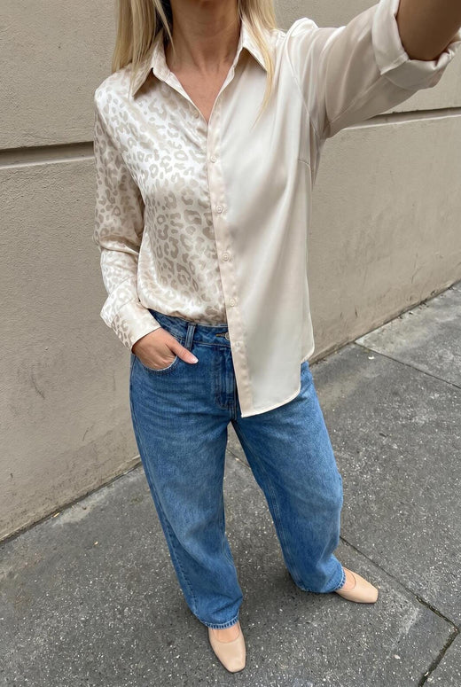 A-bee - Liva Shirt - Beige Skjorter 