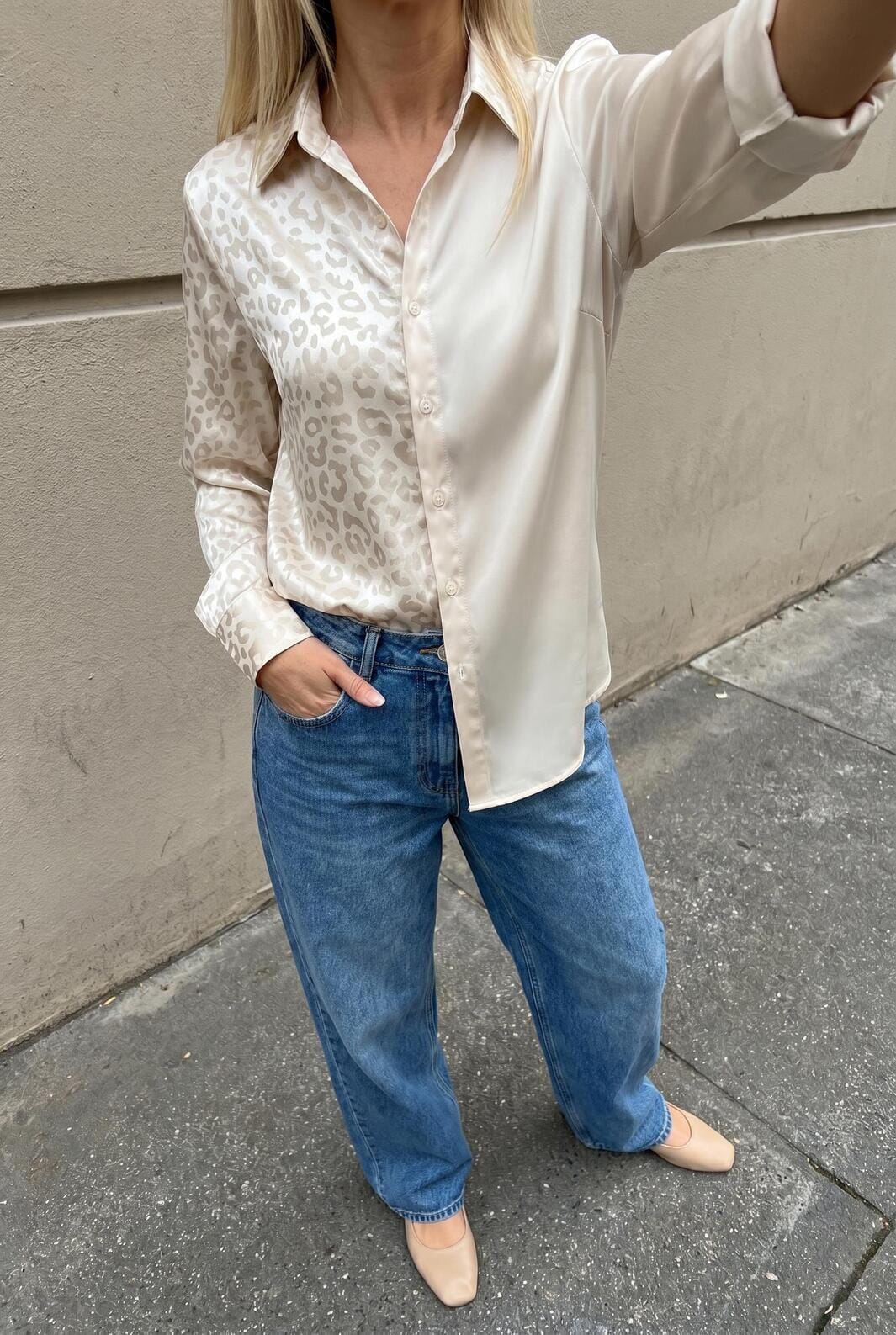A-bee - Liva Shirt - Beige Skjorter 