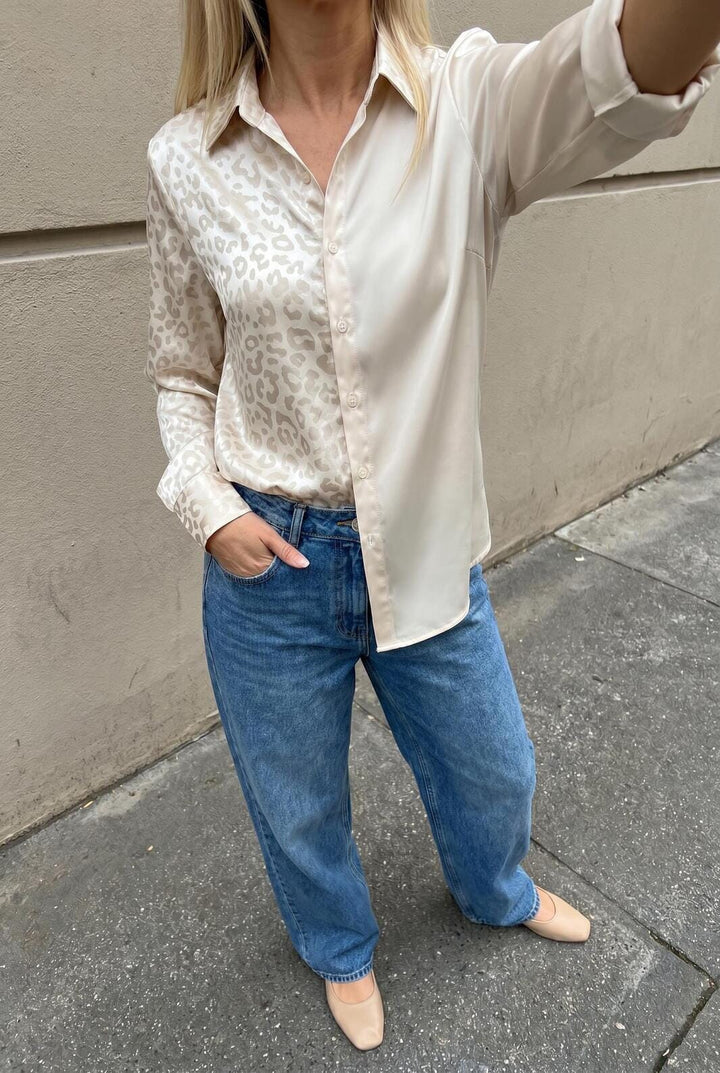 A-bee - Liva Shirt - Beige Skjorter 