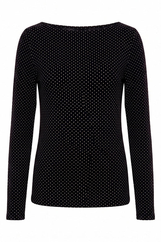 A-Bee - Poppy 97201 - Black With Cream Polka Dot Bluser 
