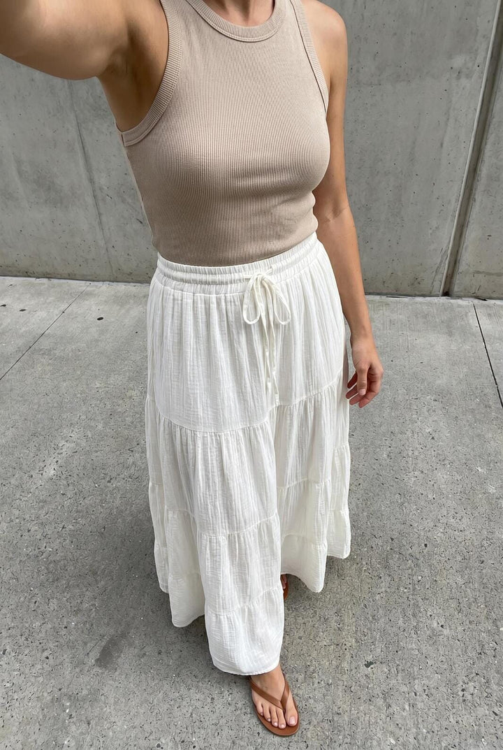 A-bee - Saga Skirt - White Nederdele 