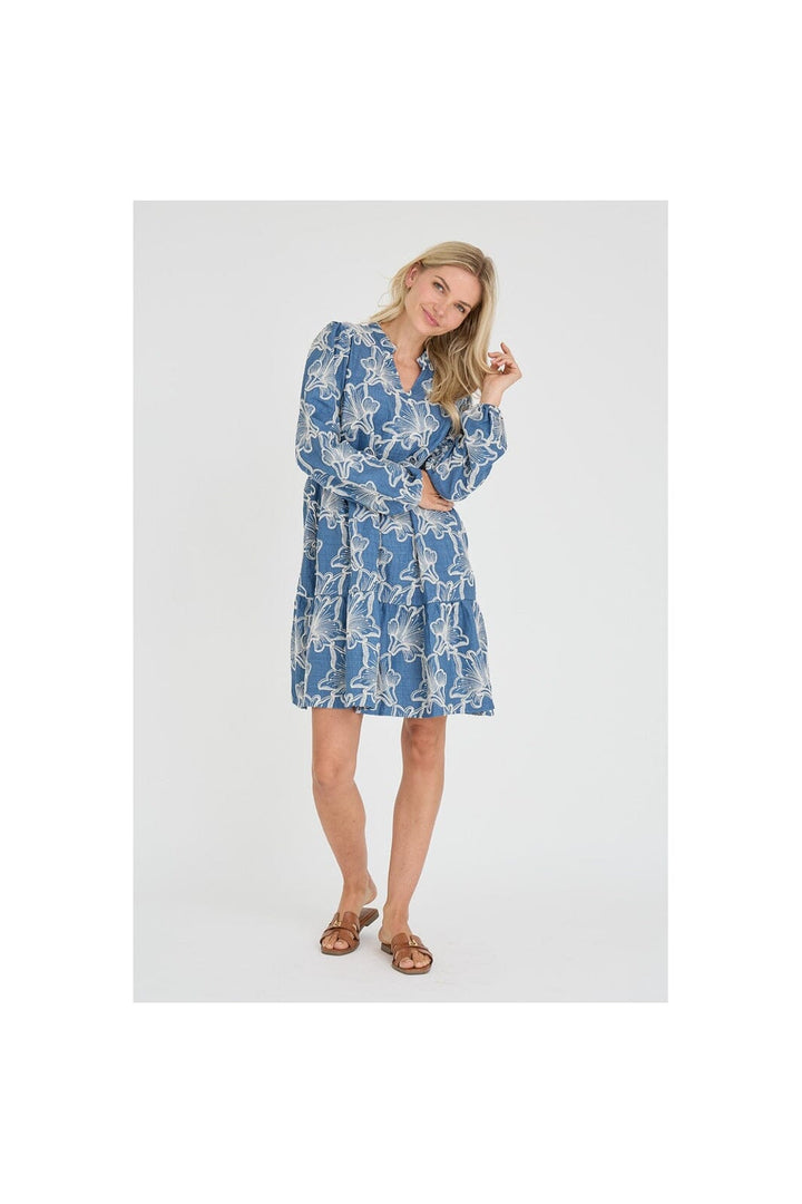 A-View - Adina Dress AV7098 - 286 - Denim Blue