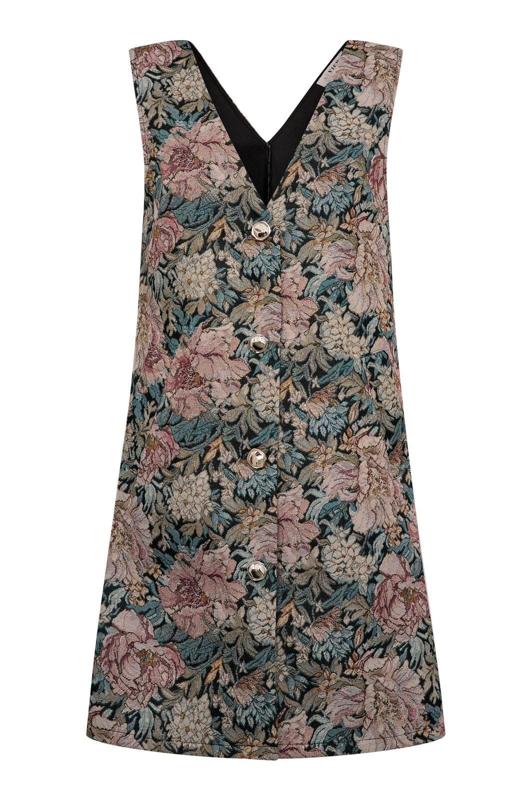 A-View - Brocade Dress AV9407 - 311 - Sand/Black Kjoler 