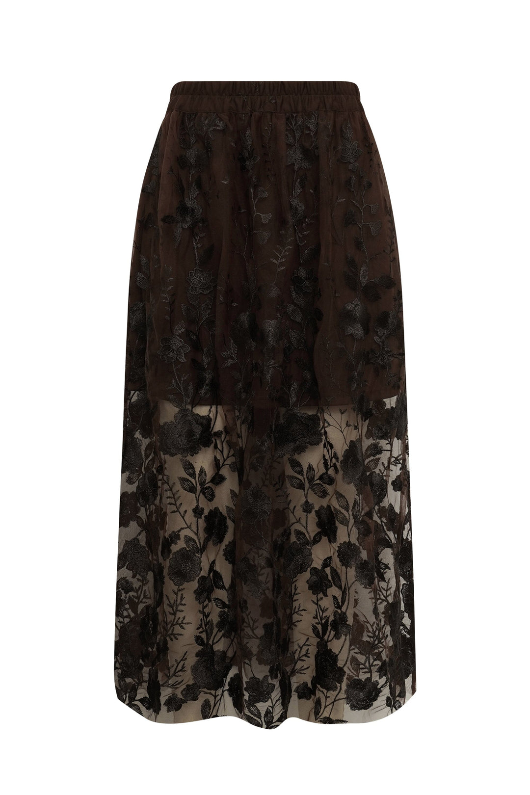 A-View - Fuschia Skirt AV4624 - 194 - Dark Brown Nederdele 