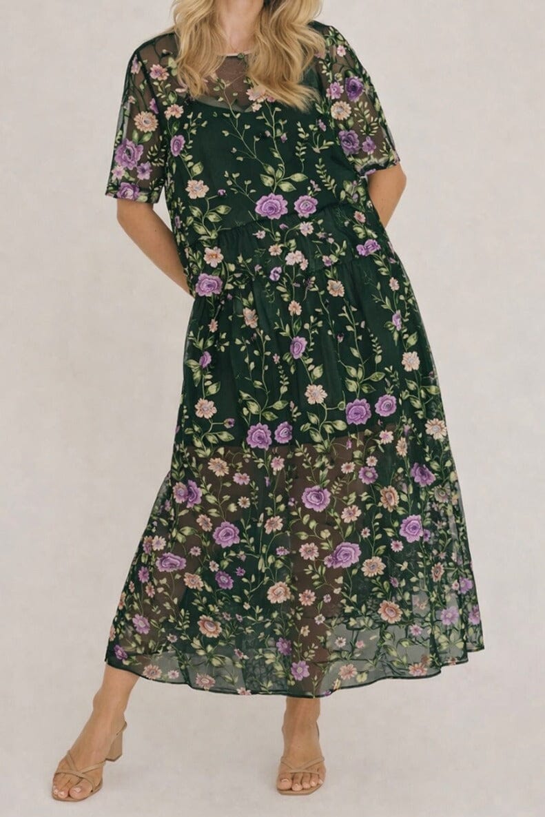 A-View - Fuschia Skirt AV4624 - 858 - Dark Green Nederdele 