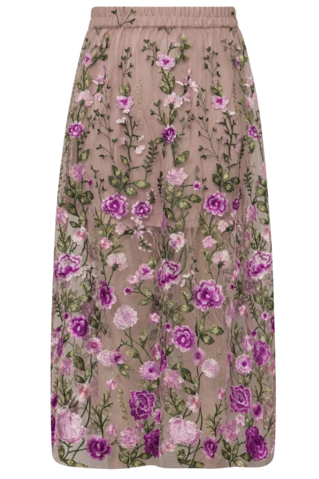A-View - Fuschia Skirt AV4624 - 866 - Almond/Orchid Nederdele 