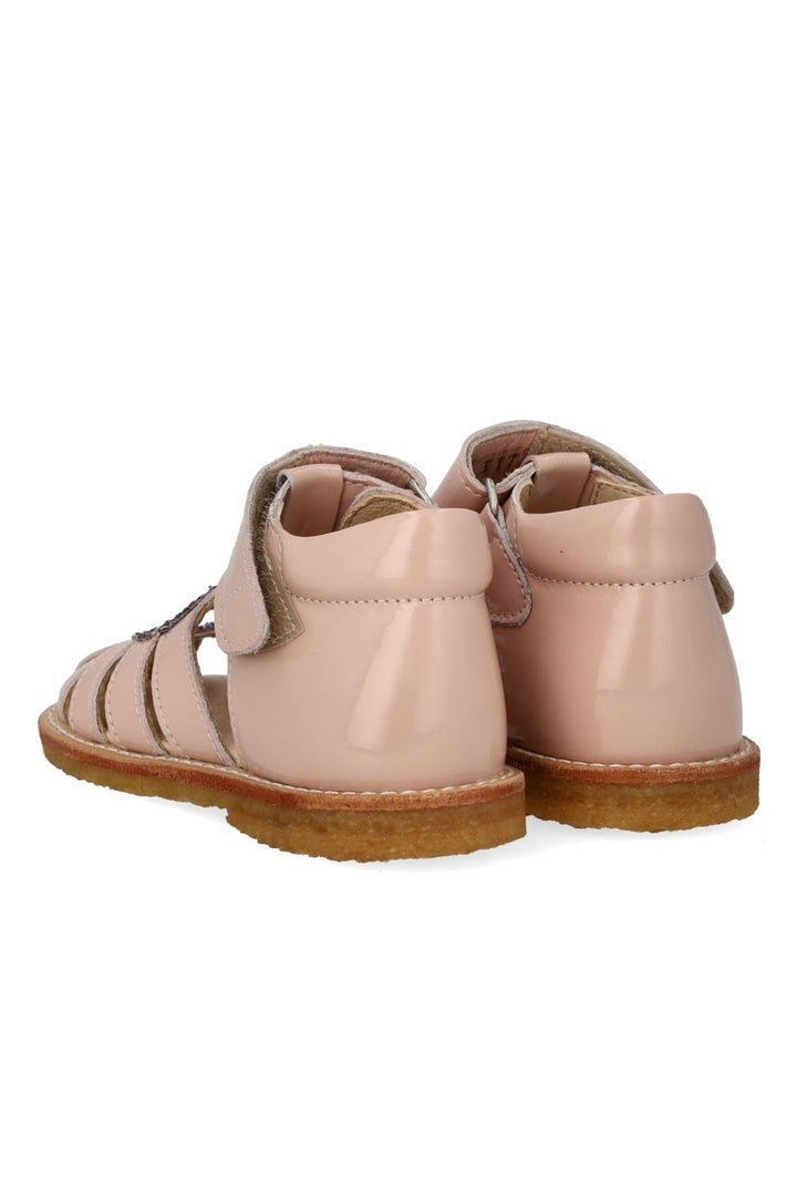 Angulus - Hjertesandal Med Glitter Og Velcrolukning 0572-102 - 4460 - Rosebud/Pastel Multi Glitter