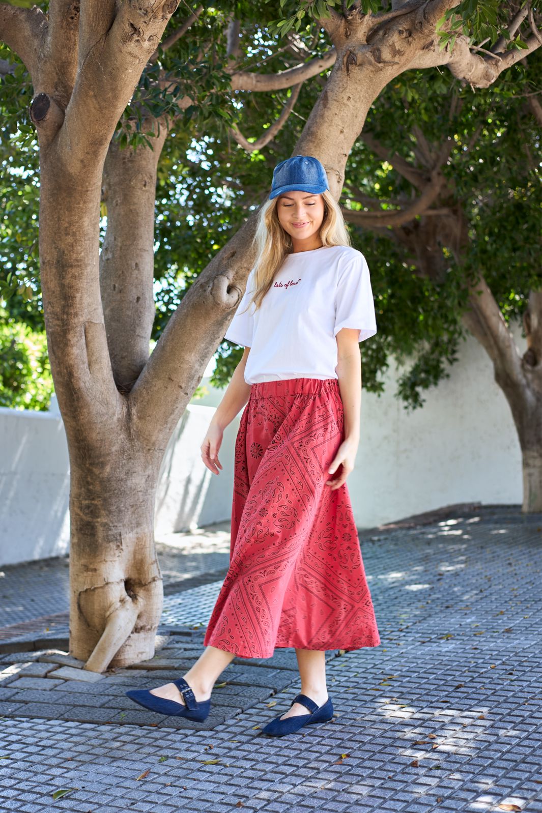 Black Colour - Bcabbie Skirt 40728 - Red Paisley Limited