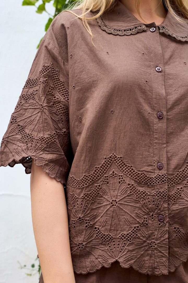 Black Colour - Bcagneta Lace Blouse 41135 - Espresso