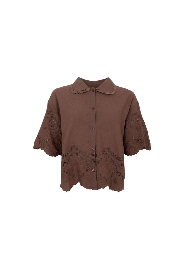 Black Colour - Bcagneta Lace Blouse 41135 - Espresso