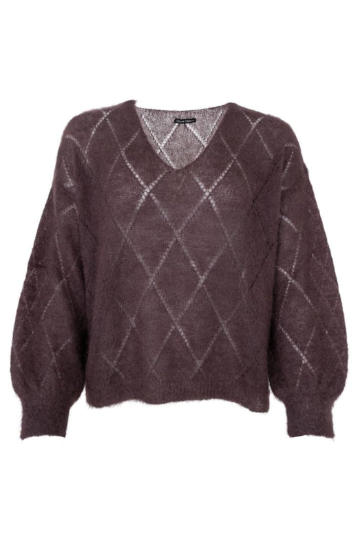 Black Colour - Bcbjoerk Argyle Jumper 1259 - Coffee