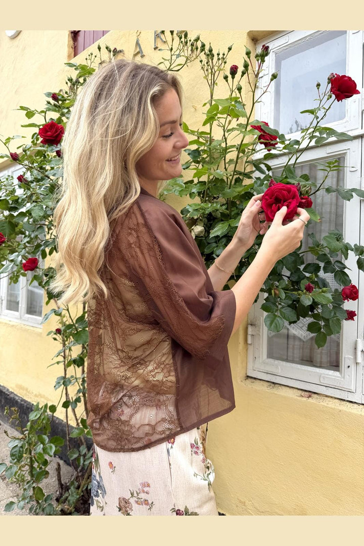 Black Colour - Bccarla Lace Shirt 41216 - Hazelnut
