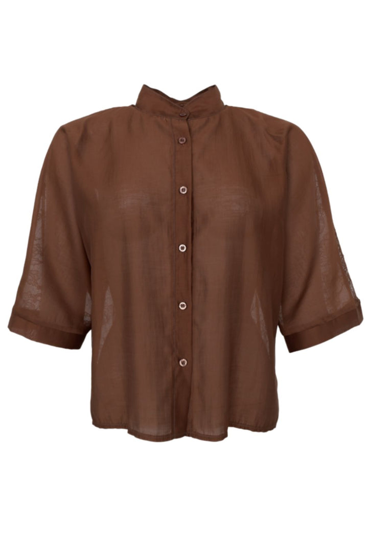 Black Colour - Bccarla Lace Shirt 41216 - Hazelnut