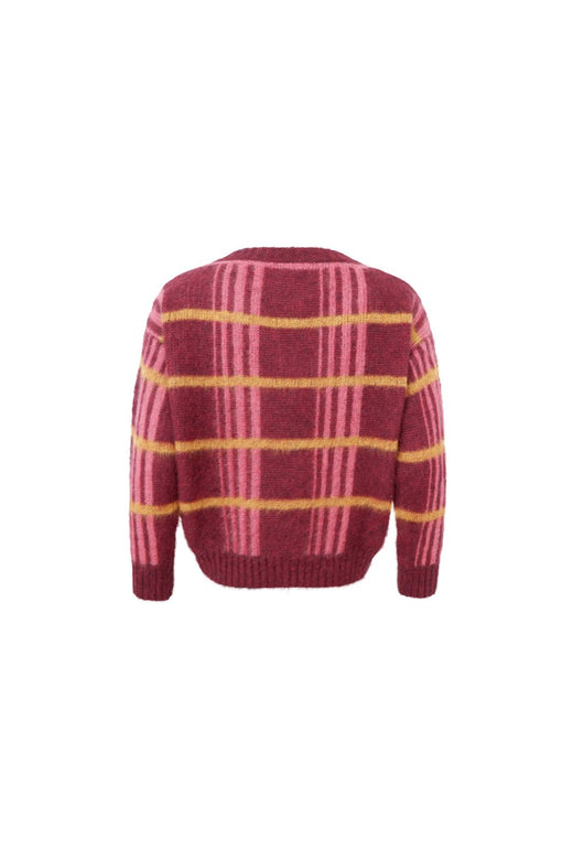 Black Colour - Bcerna V-Neck Jumper 1262 - Burgundy