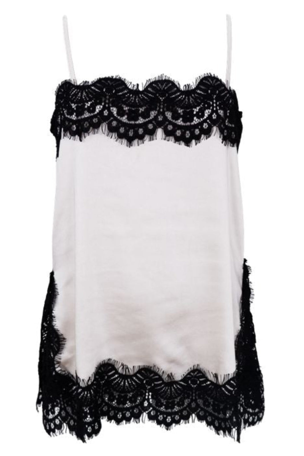 Black Colour - Bcevie Lace Strap Top 41046 - Shirts - Pearl