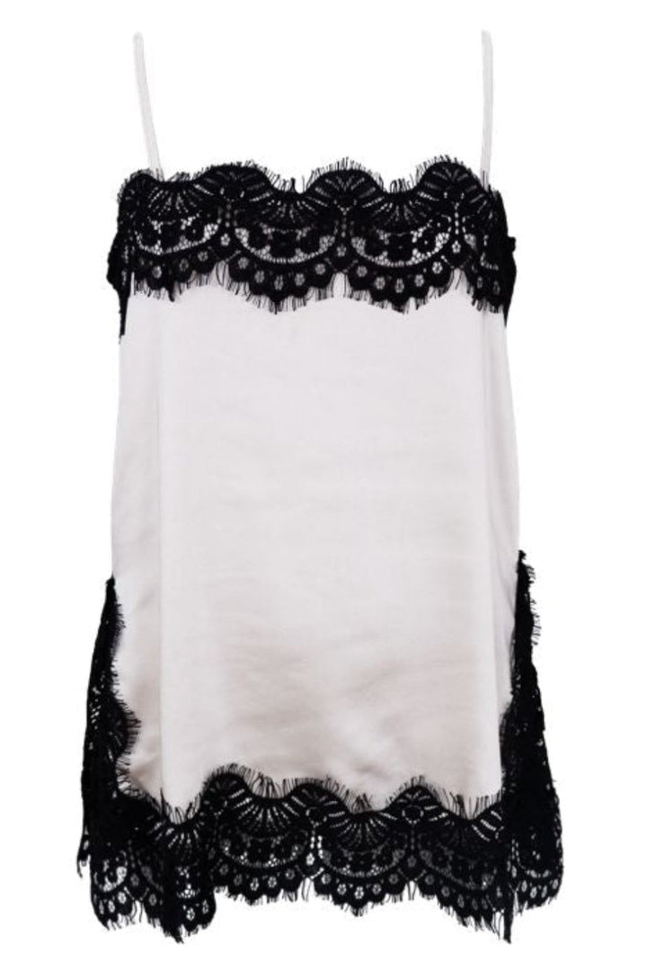 Black Colour - Bcevie Lace Strap Top 41046 - Shirts - Pearl