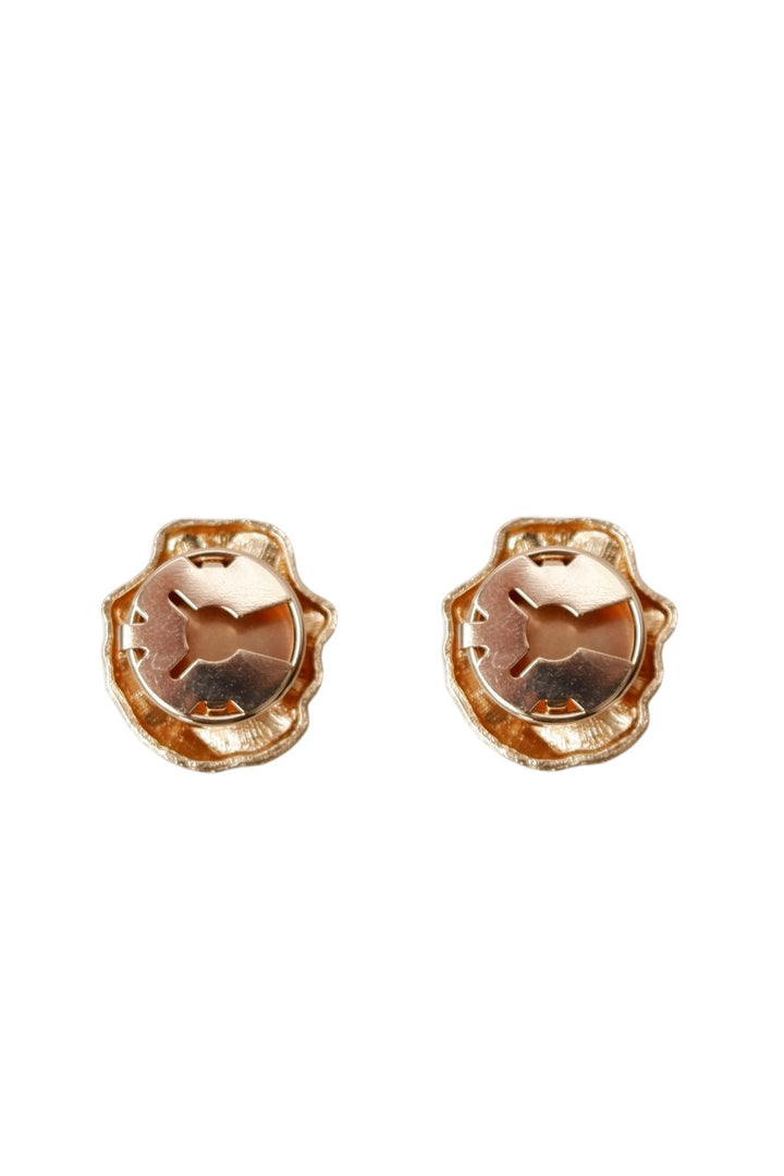 Black Colour - Bcflow Button Covers, 2 Pcs. Set 4551 - Gold Coloured