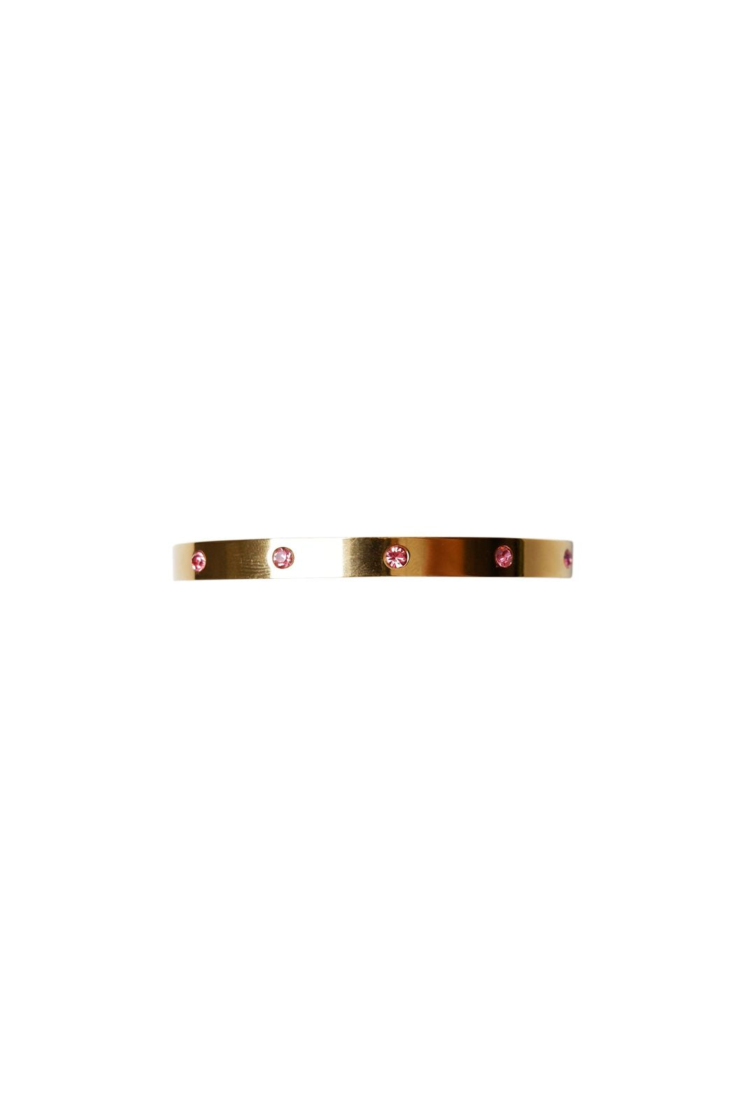 Black Colour - Bcgrace Rhinestone Bracelet 4428 - Golden Coloured W. Pink