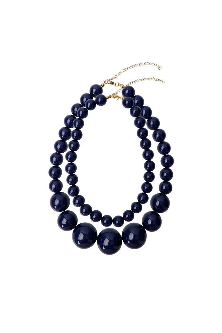 Black Colour - Bcholly Double Necklace 4562 - Navy