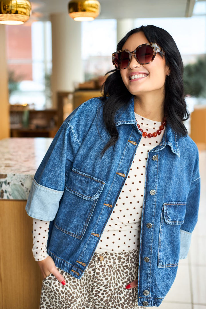 Black Colour - Bcizzy Denim Jacket 41065 - Mid Blue