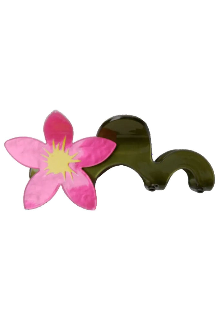 Black Colour - Bcjamie Flower Hair Claw 6037 - Pink