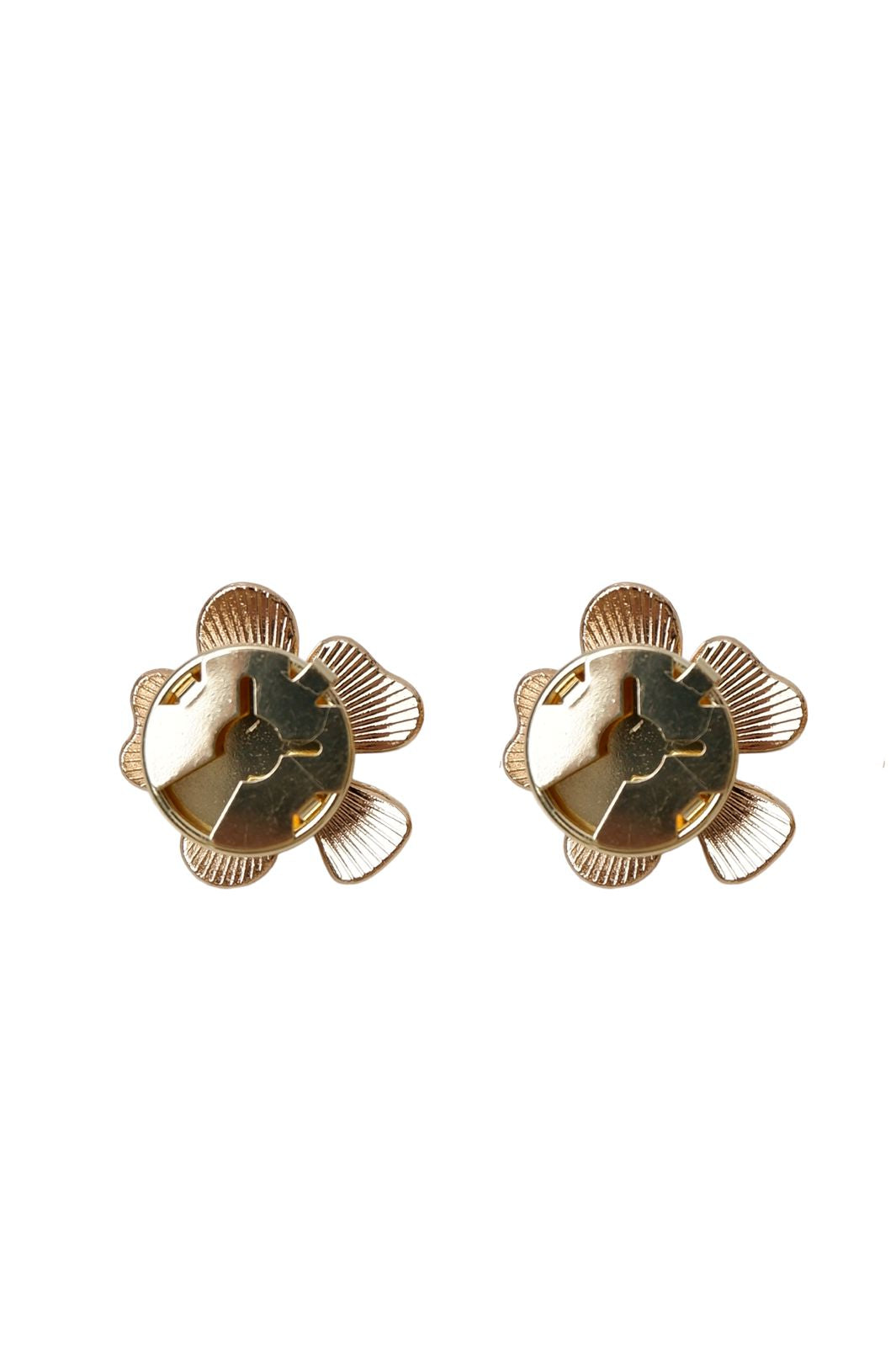 Black Colour - Bcjelline Button Covers, 2 Pcs. Set 4539 - Gold Coloured