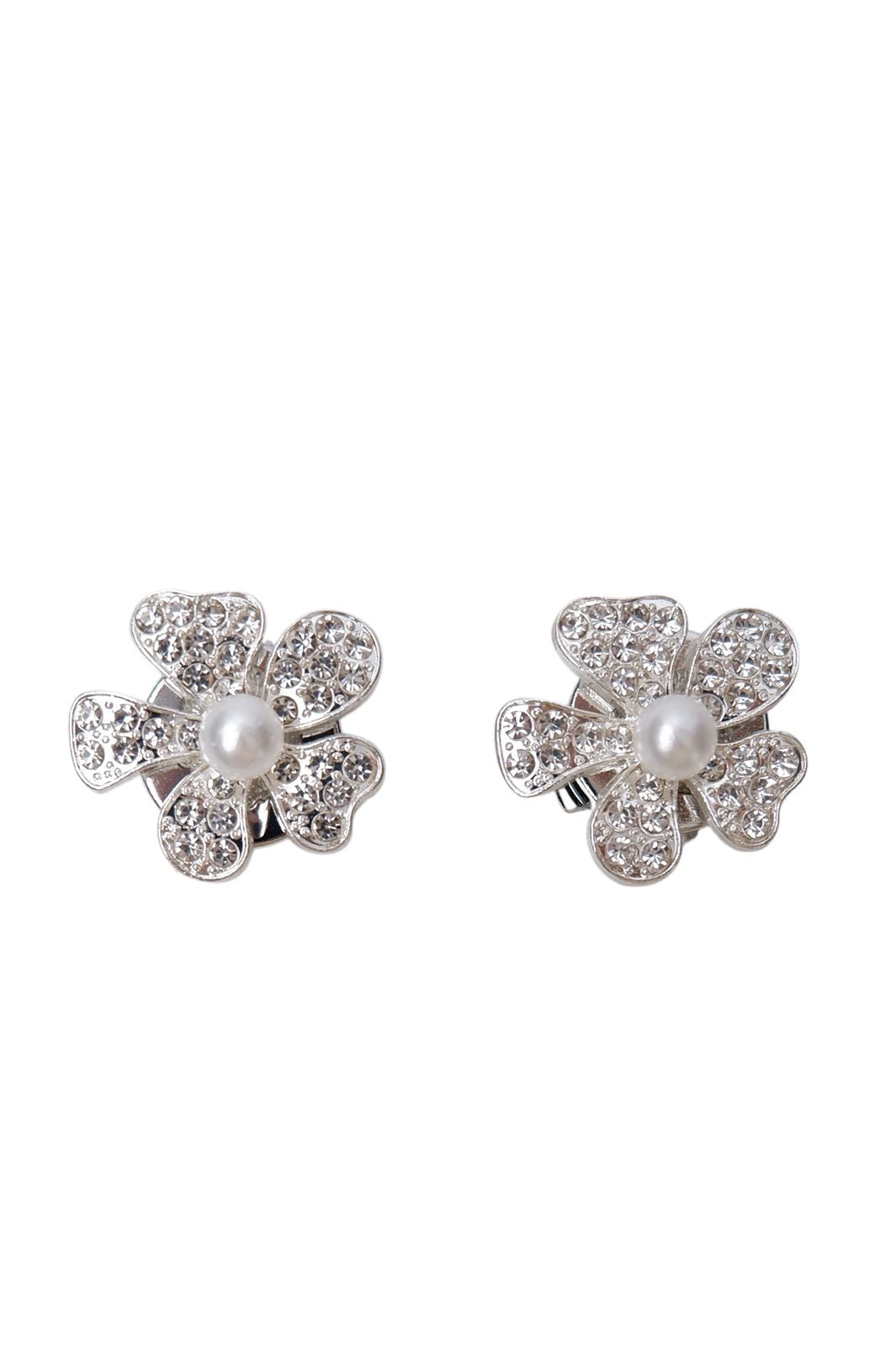 Black Colour - Bcjelline Button Covers, 2 Pcs. Set 4539 - Silver Coloured