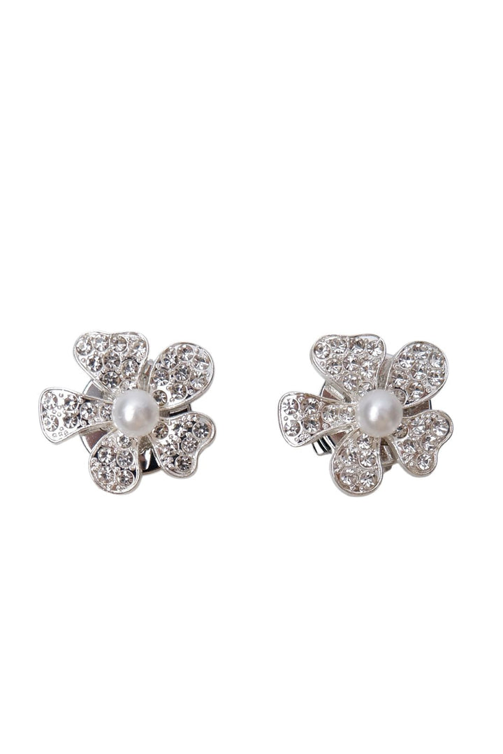 Black Colour - Bcjelline Button Covers, 2 Pcs. Set 4539 - Silver Coloured