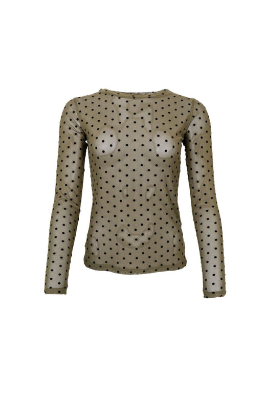 Black Colour - Bcjennie Dotted Mesh Blouse 40611 - Shirts - Army