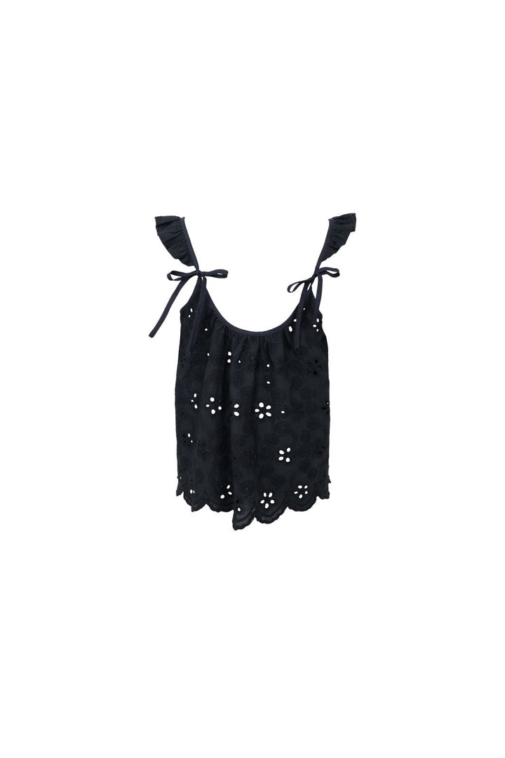 Black Colour - Bcjuliana Lace Strap Top 41183 - Black