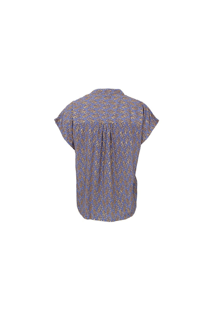 Black Colour - Bcluna Andrea S/S Blouse 39234 - Blue Mist