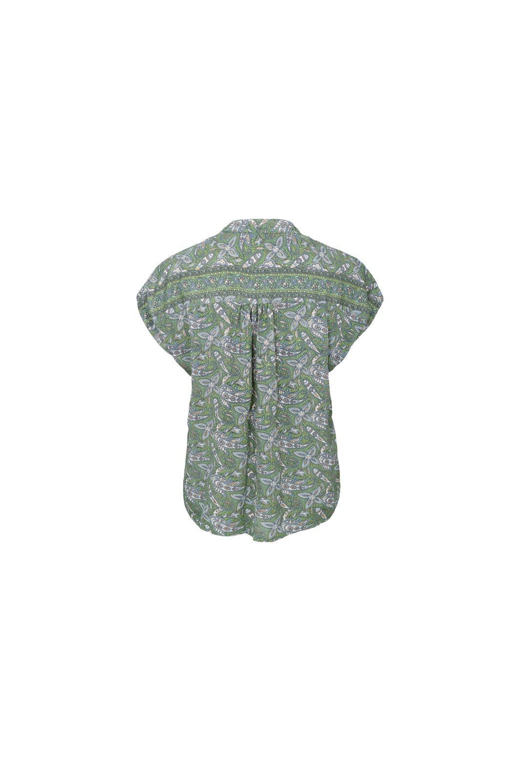 Black Colour - Bcluna Andrea S/S Blouse 39234 - Glory Green