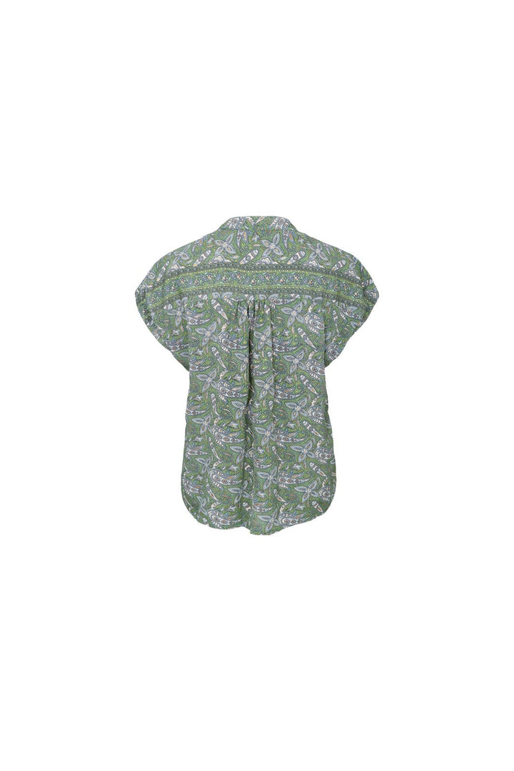 Black Colour - Bcluna Andrea S/S Blouse 39234 - Glory Green