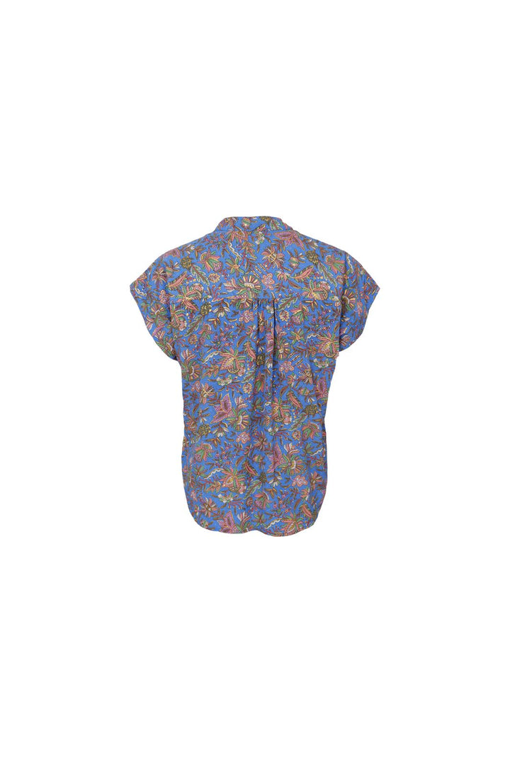 Black Colour - Bcluna Andrea S/S Blouse 39234 - Violet Blue