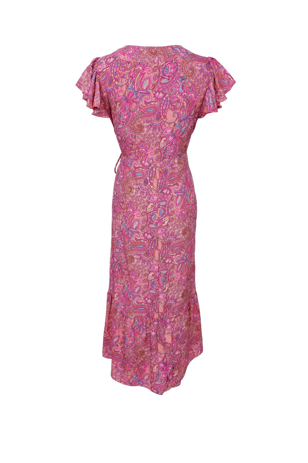 Black Colour - Bcluna Flared Wrap Dress 39151 - Pink Vibe