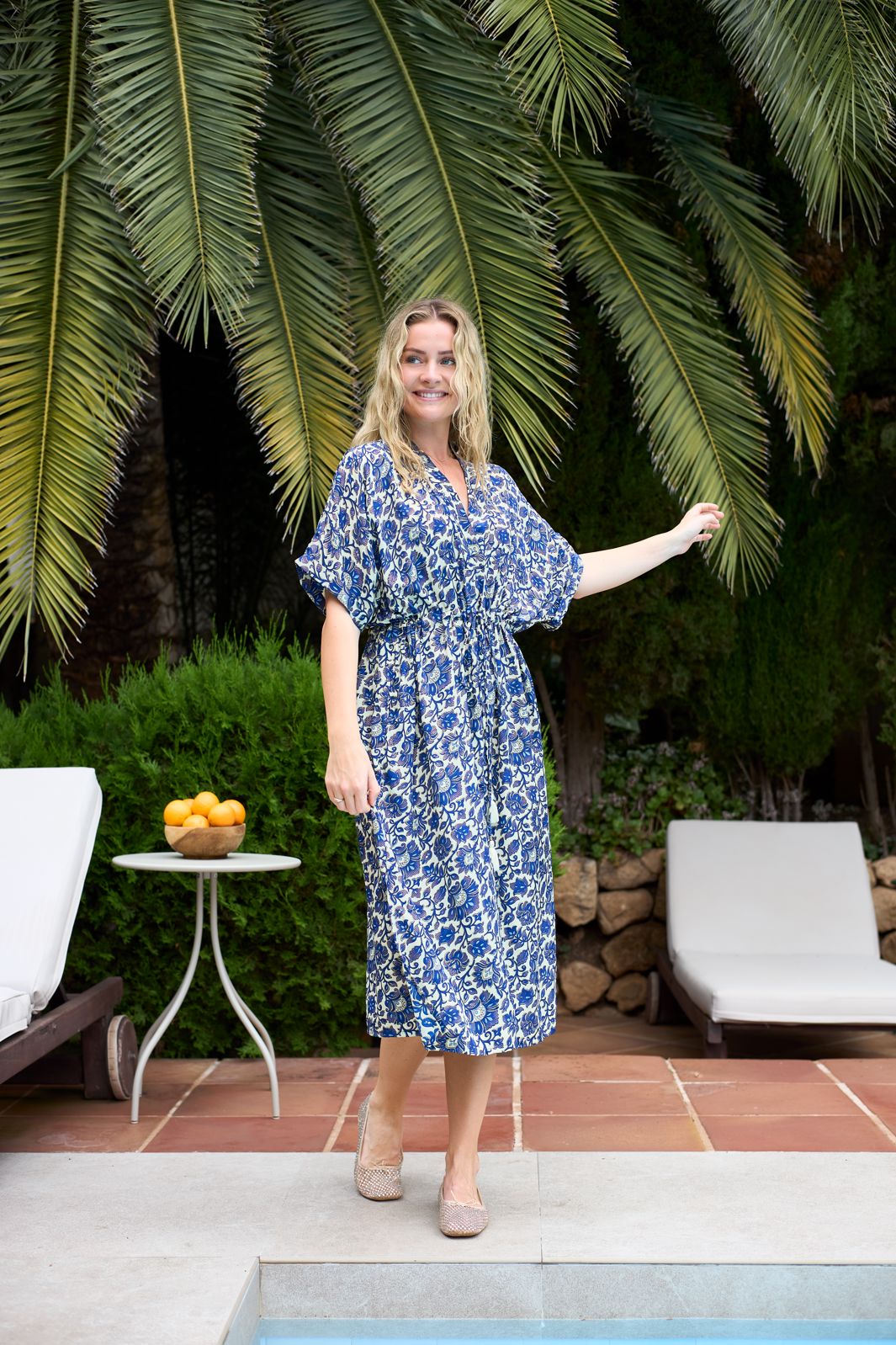 Black Colour - Bcluna Kaftan Tie Dress 39214 - Royal Blue Limited