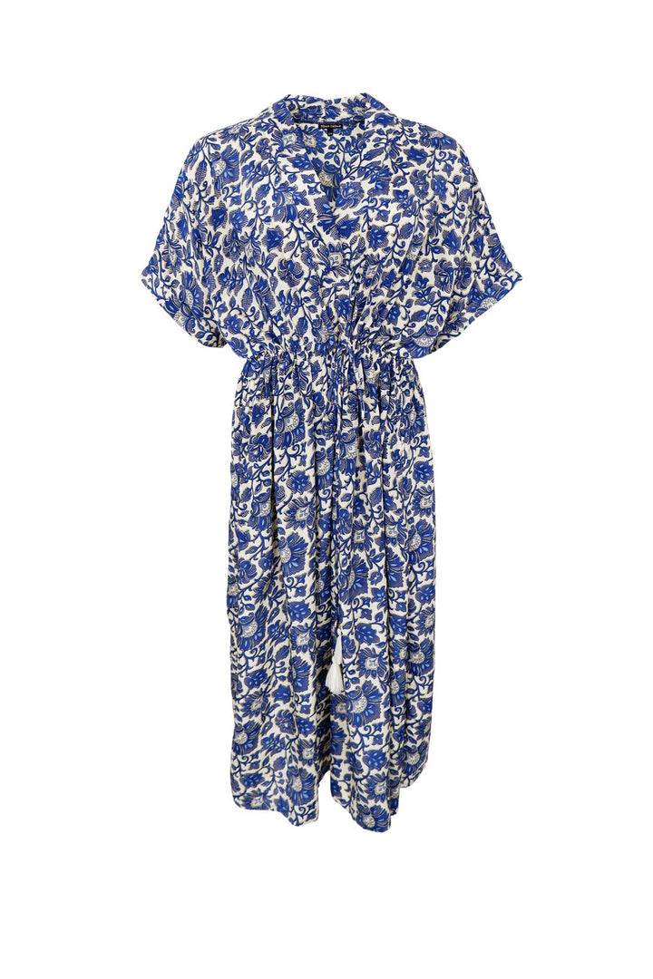 Black Colour - Bcluna Kaftan Tie Dress 39214 - Royal Blue Limited