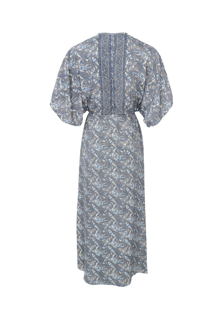 Black Colour - Bcluna Long V-Neck Dress 39215 - Glory Blue Limited