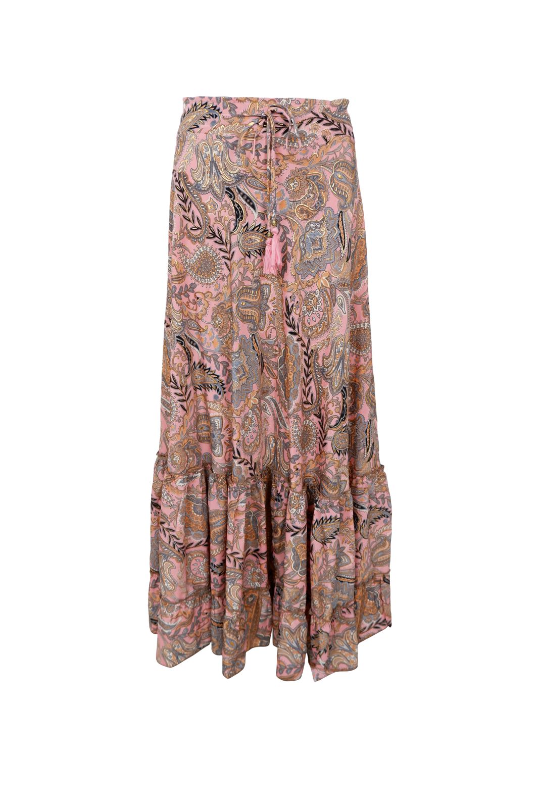 Black Colour - Bcluna Maxi Frill Skirt 39133 - Imperial Rose