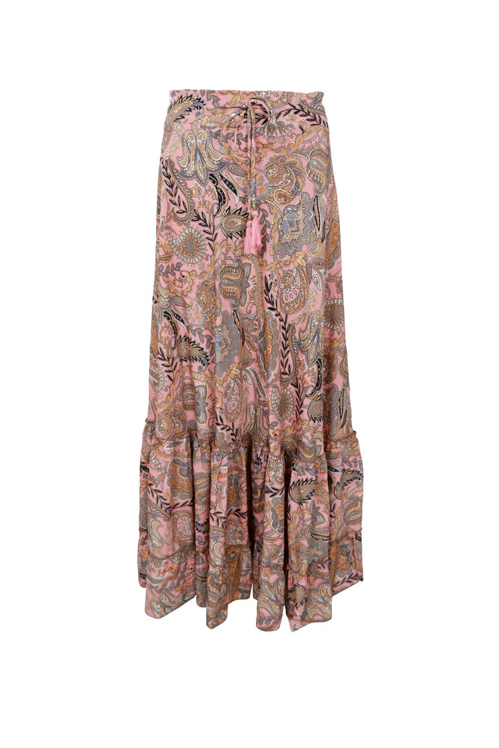 Black Colour - Bcluna Maxi Frill Skirt 39133 - Imperial Rose