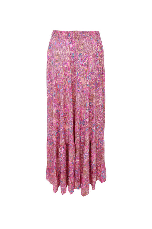 Black Colour - Bcluna Maxi Frill Skirt 39133 - Pink Vibe