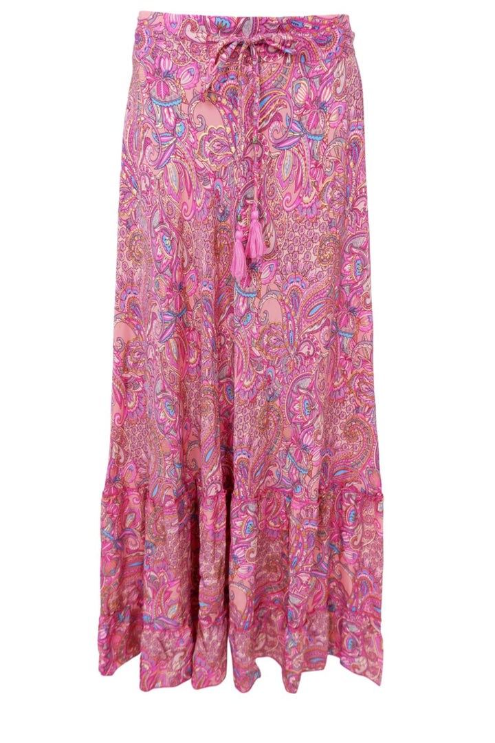 Black Colour - Bcluna Maxi Frill Skirt 39133 - Pink Vibe